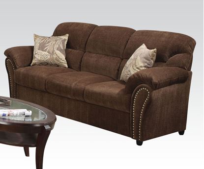 Picture of Morden Patricia Dark Brown Microfiber Sofa 