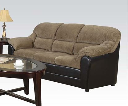 Picture of Modern Connell Brown Corduroy Espresso Sofa 