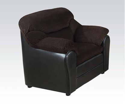 Picture of Modern Connell Chocolate Corduroy Espresso Chair 
