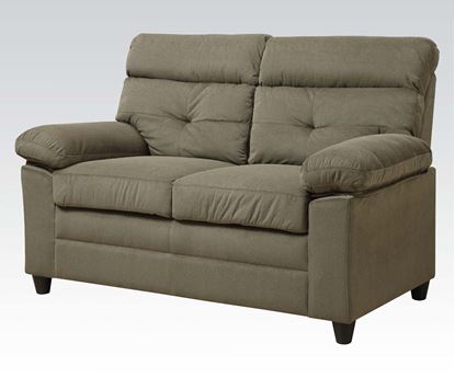 Picture of Modern Alicia  Light Brown Velvet Loveseat 