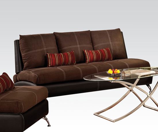 Picture of Jolie Chocolate Living Room Sofa W/2 Pillows