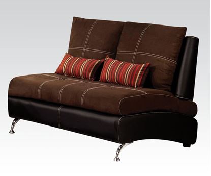 Picture of Jolie Chocolate Living Room Loveseat W/2 Pillows