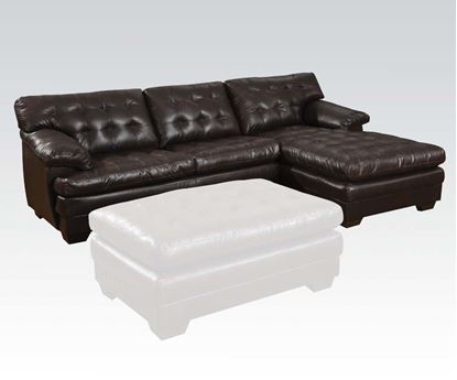 Picture of Nigel Dark Brown Bonded Leather Match Sectional Sofa 