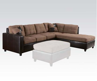 Picture of Milano Saddle/Espresso PU Reversible Sectional Sofa