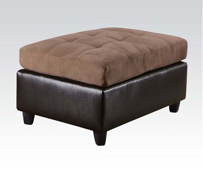 Picture of Milano Saddle/Espresso PU Ottoman 