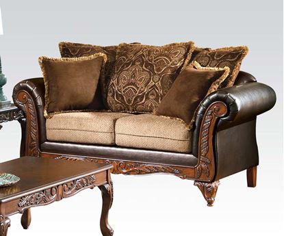 Picture of Fairfax Chocolate/Splurge Loveseat 