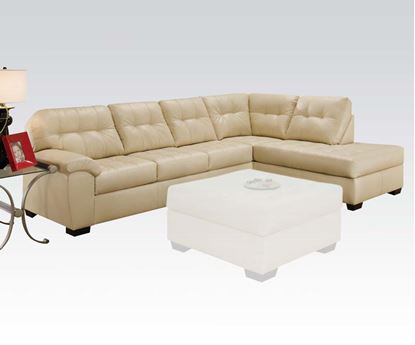 Picture of Natural Bonded Leather Right Facing Sectional