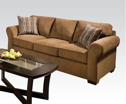 Picture of Modern Lola Walnut Fabric Sofa 