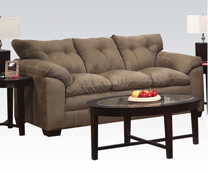 Picture of Lucille Contemporary Sage Microfiber Fabric Sofa 