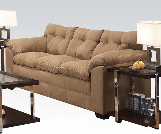 Picture of Lucille Simmons Velocity Latte Microfiber Sofa