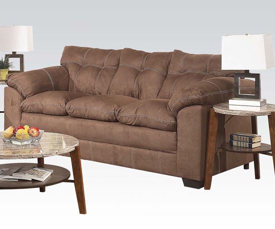 Picture of Lucille Simmons Velocity Espresso Microfiber Sofa
