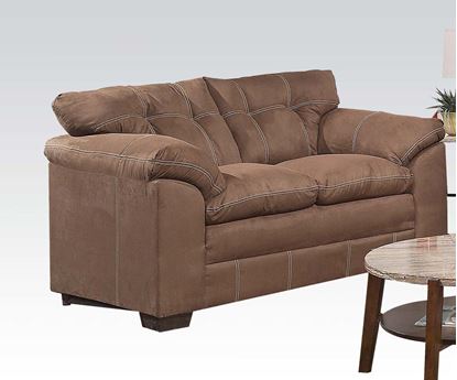 Picture of Lucille Simmons Velocity Espresso Microfiber Loveseat