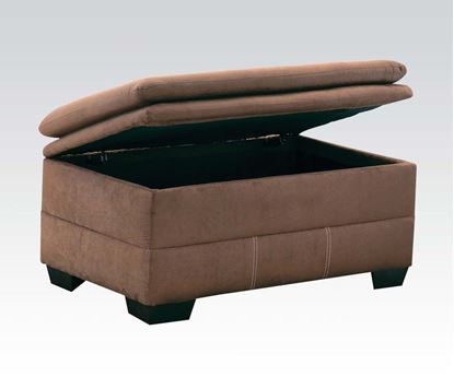 Picture of Lucille Simmons Velocity Espresso Microfiber ottoman  05368