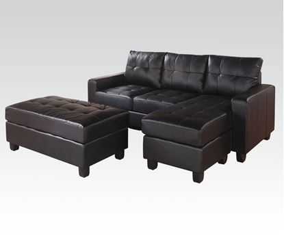 Picture of Lyssa Sectional Sofa & Ottoman Bonded Leather Match