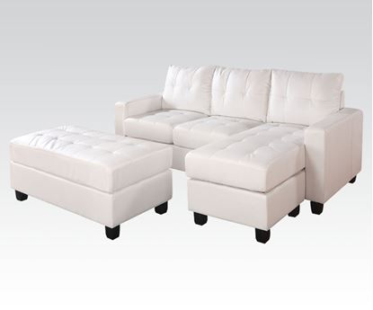 Picture of Lyssa Sectional Sofa & Ottoman Bonded Leather Match