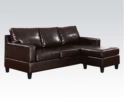 Picture of Espresso PU Reversible Sectional Set