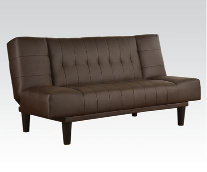 Picture of Contemporary Brown PU Adjustable Sofa with Unusual Design