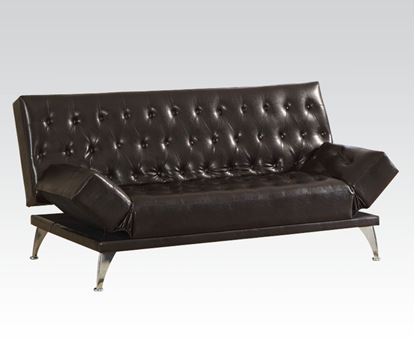 Picture of Modern Brown Pu Sleeper Sofa 