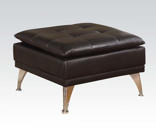 Picture of Black Pu Ottoman   W/P2