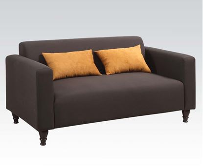 Picture of Dark Gray Linen Loveseat /2 pillows