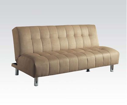 Picture of Sylvia Beige Microfiber Adjustbale Futon Sofa