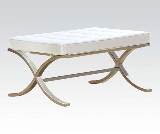 Picture of White Ottoman  W/P2