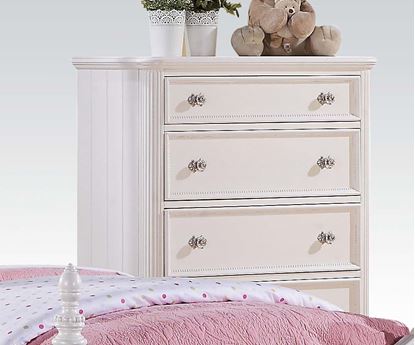Picture of Athena White Finish 5 Drawers Chest