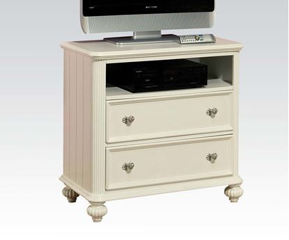 Picture of Athena White Finish Storage Drawer TV Console 