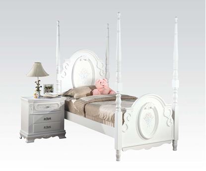 Picture of Flora White Finish Twin Size Post Bed