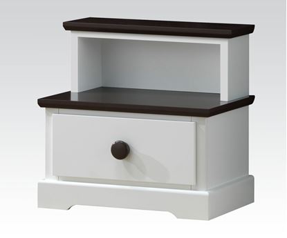 Picture of Docila White and Chocolate Finish Night Stand