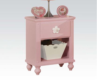 Picture of Floresville Pink Finish Wood Nightstand