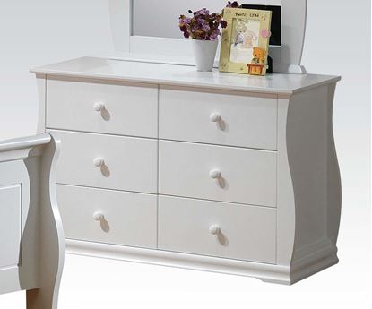 Picture of Nebo White Wave Shaped 6 Drawers Dresser