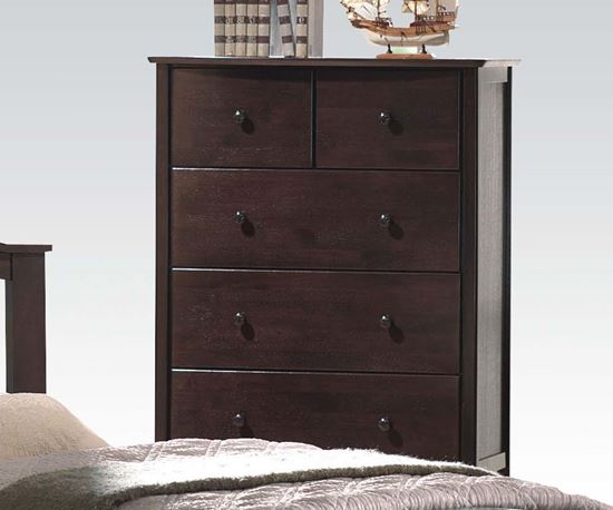 Picture of San Marino Transitional Walnut Finish Wood Kids Chest