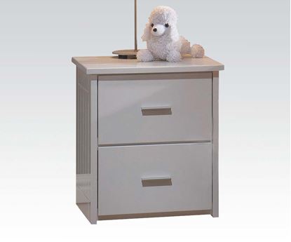 Picture of Bungalow White Finished 2 Drawer Youth Bedroom Nightstand
