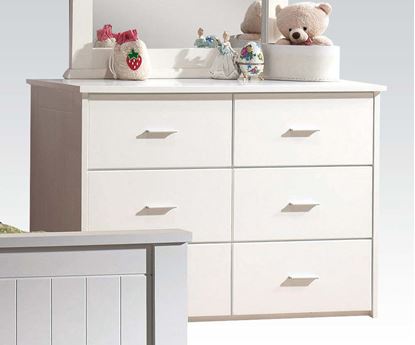 Picture of Bungalow White Finished Youth 6 Drawers Dresser 
