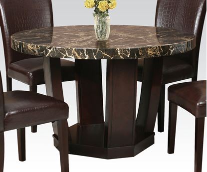 Picture of Black Faux Marble 48 Dia Dining Table