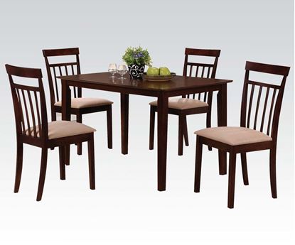 Picture of 5Pc Pk Dining Set (Espresso Finish)  W/P2