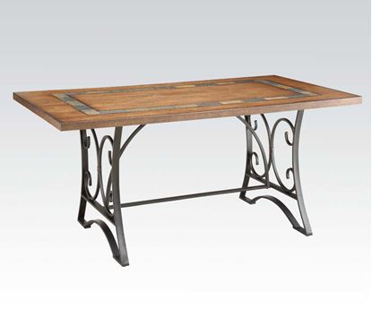 Picture of Hakesa Cherry & Antique Black Dining Table