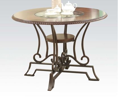 Picture of Jaimey Oak & Antique Black Finish Dining Table