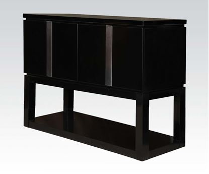 Picture of Modern Black 2 Door Server with Shelf