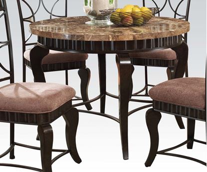 Picture of Galiana Brown Round Marble Top Dining Table