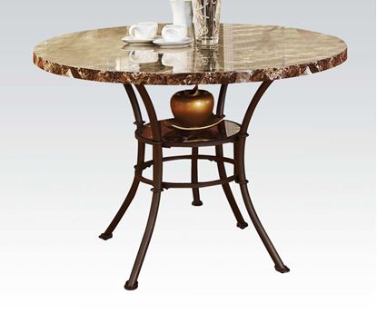 Picture of Kleef Round Faux Marble Top and Metal Frame Table