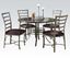Picture of Bk/Rd Faux Marble 5Pc Dining Set  (Chocolate Pu Chair) W