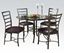 Picture of Daisy 5pc Pack Black Square Faux Marble Top Dining Table Set  45