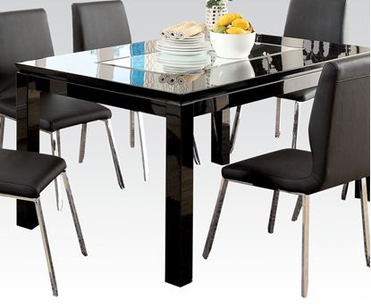 Picture of Prisca Chrome / Black Finish Dining Table
