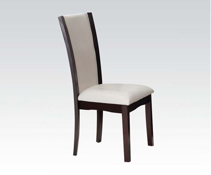 Picture of Malik Espresso Finish/White PVC 2 Pcs. Side Chairs  (Set of 2)