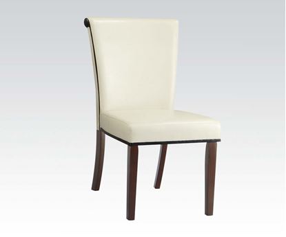 Picture of 2 Pcs. Ivory PU Finish Side Chair    (Set of 2)