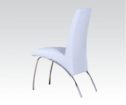 Picture of Pervis 2 Pcs. White & Chrome Finish Side Chair  (Set of 2)