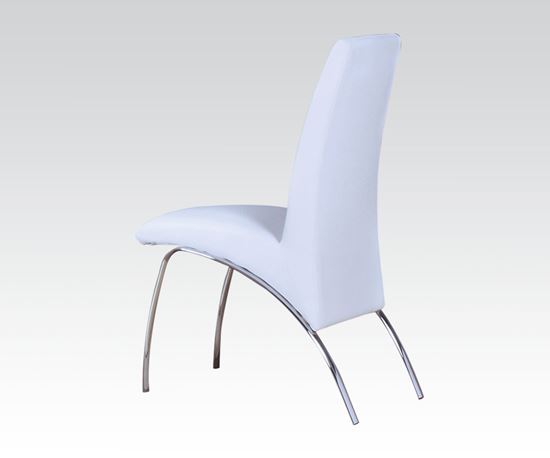 Picture of Pervis 2 Pcs. White & Chrome Finish Side Chair  (Set of 2)