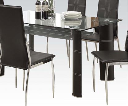 Picture of Riggan Glass Top Chrome Dining Table